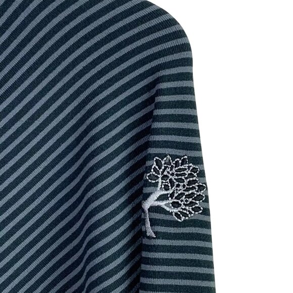 Peter Millar Crown Sport Men Long Sleeve Polo Shirt Black Stripe MF23EK81ELS 2XL - Picture 8 of 8